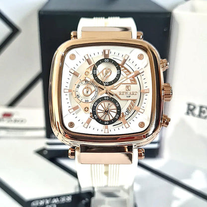 REWARD ساعة 𝕃𝕌𝕏𝕌ℝ𝕐 | ساعة يد عصرية مربعة للرجال | 2026