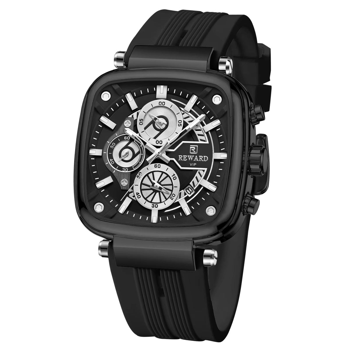 REWARD VIP - ساعة رجالية فاخرة | الإصدار الأسود الملكي 2026 🖤⌚